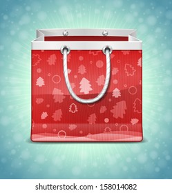 Christmas Red Shopping Bag