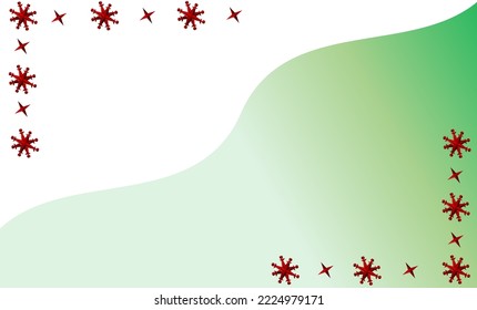 Christmas red snow flake on green ฟืbackground illustration Vector image