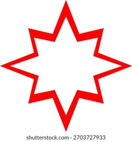 Una forma de estrella roja de Navidad