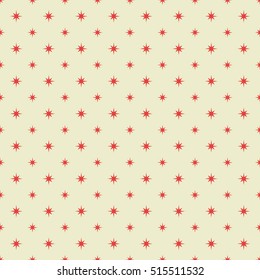 Christmas red stars seamless pattern. Vector illustration