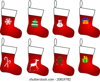 Christmas red stockings