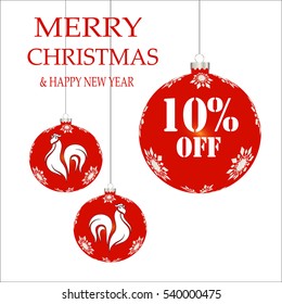 Christmas red Christmas Tree toy 10 percent discount