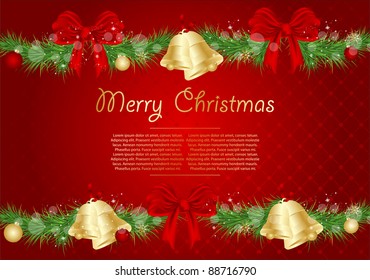 Christmas  red vector illustration.