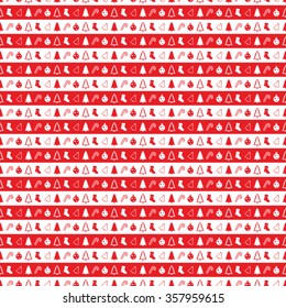 Christmas red and white seamless