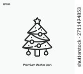 Christmas ree ( New Year) vector icon. Premium quality.