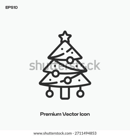 Christmas ree ( New Year) vector icon. Premium quality.