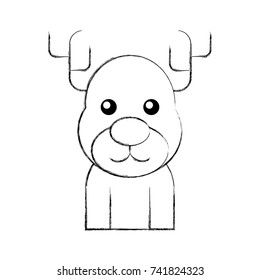 christmas reindeer animal horned funny