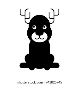 christmas reindeer animal horned funny