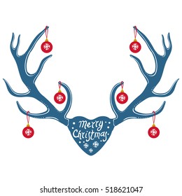 Christmas Reindeer Antlers Vector Illustration 2020