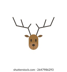 Christmas Reindeer Buck with Antlers Icon