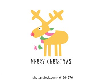 Christmas reindeer card