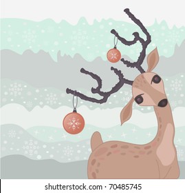 Christmas reindeer card