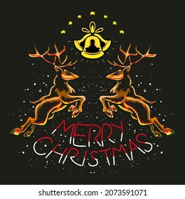 christmas reindeer character vector illustration thisrt design
