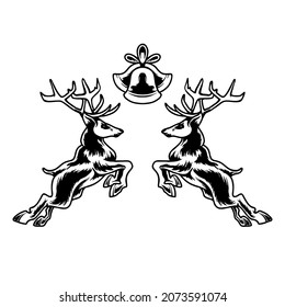 christmas reindeer character vector illustration thisrt design