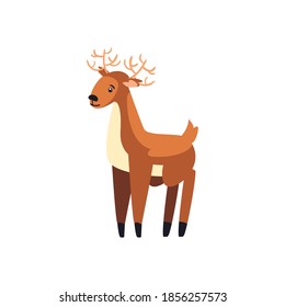 Cute Cartoon Huemul Deer Drawing Funny Stock Vector (Royalty Free ...