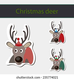 Christmas reindeer with gifts