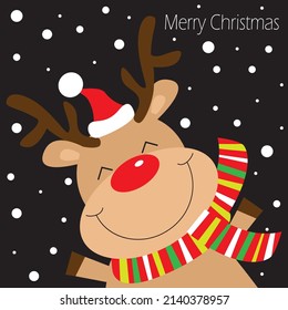 Christmas Reindeer For Christmas Greeting Card