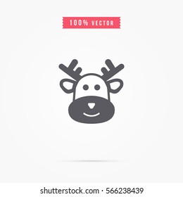 Christmas reindeer icon