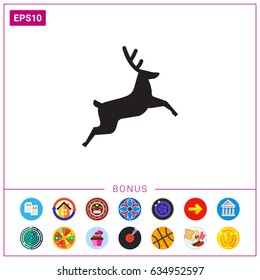 Christmas reindeer icon