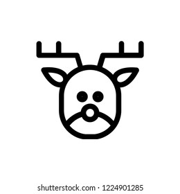 Christmas Reindeer Icon Vector