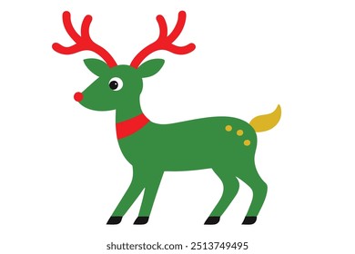 Christmas reindeer icon vector illustration