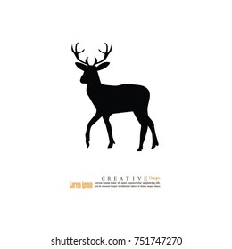 Christmas reindeer icon.vector illustration.