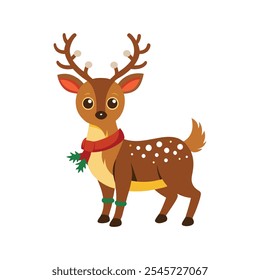 Christmas Reindeer Illustration – Festive Holiday Design
