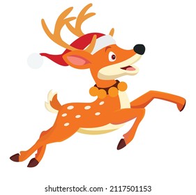 Christmas reindeer. isolated vector illustration