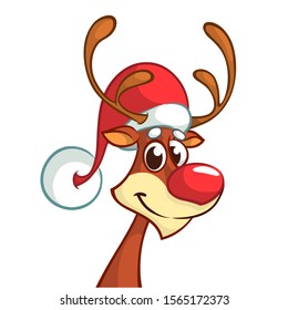 Christmas Reindeer Jingle Bells Collar Illustration Stock Vector ...