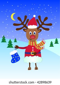 Christmas reindeer Rudolf