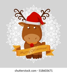 Christmas reindeer symbol  