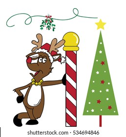 Christmas Reindeer and Tree