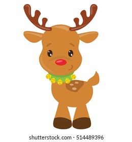 Christmas reindeer vector cartoon illustration