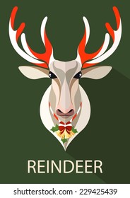 christmas Reindeer vector flat design