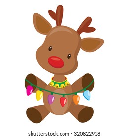 Christmas reindeer vector illustration