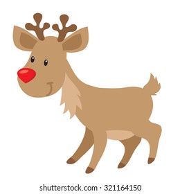 Christmas reindeer vector illustration