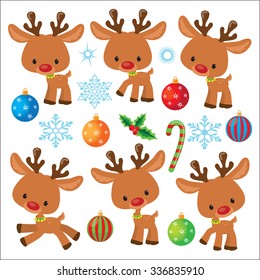 Christmas reindeer vector illustration