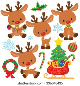 Christmas reindeer vector illustration