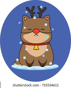 Christmas reindeer vector illustration