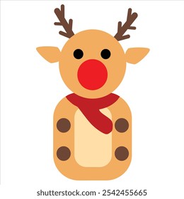 Christmas reindeer vector illustration Christmas ornament theme	
