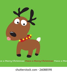Christmas Reindeer Vector (removable text)