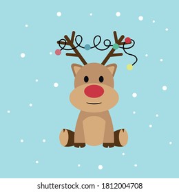 christmas reindeer wishes merry christmas and gives gifts