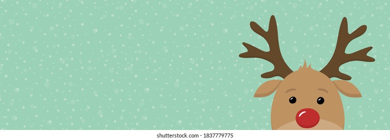 Christmas reindeer. Xmas card. Vector