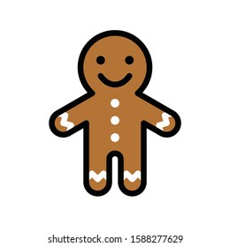 Christmas related gingerbread avatar with editable stroke