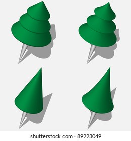 Christmas related pushpins