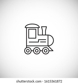 Christmas related toy icon outline on background for graphic and web design. Creative illustration concept symbol for web or mobile app.