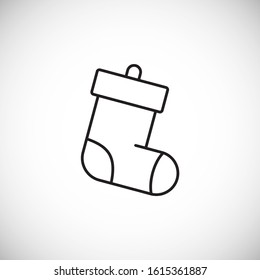 Christmas related toy icon outline on background for graphic and web design. Creative illustration concept symbol for web or mobile app.