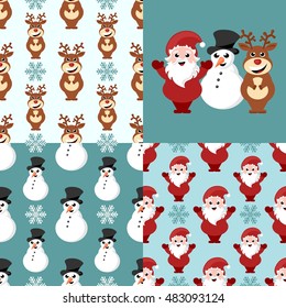 christmas repeating pattern set