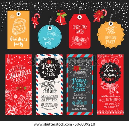 christmas restaurant brochure menu template vector のベクター画像