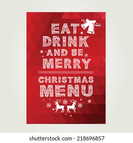 Christmas restaurant and party menu, invitation. 